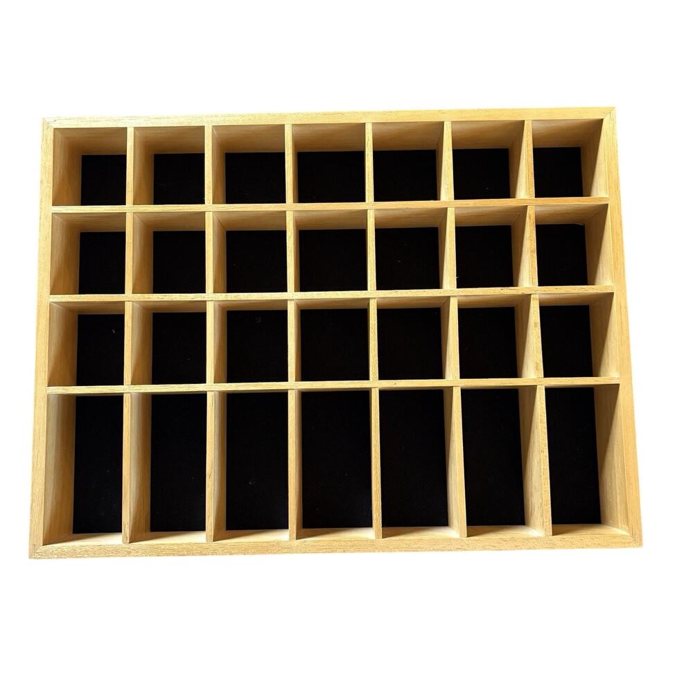Trinket Shelf/Shot Glass Display Case Wall Mounted Holds 28 Shot Glasses